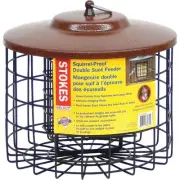 Stokes Select Black 2-Cake Metal Squirrel Proof Suet Feeder 38069 Stokes Select