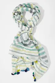 Coast Scarf With Pompoms--DLU-93152