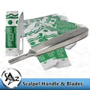 Scalpel Blades #60 20 Pcs W/Free Handle #8 Surgical Dental ENT Inst German Grade