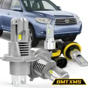 For 2008 2009 2010 Toyota Highlander LED Headlight High Low + Fog Light Bulbs (for: Smart)