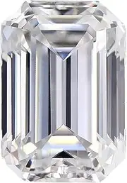 [Roy Rose Jewelry] Certified Loose Moissanite D/VVS1 Emerald Cut - GRA Certification