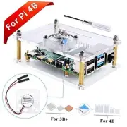 Acrylic Case for Raspberry Pi 4 Model B & Raspberry pi 3 Model B+, Clear