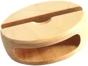 BRIGHTFUFU Wooden Mobile Phone Amplifier Stand Durable Phone Holder for Desk Support for Home Office Dorm Unique Design with Packing Box Natural Material