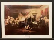 John Trumbull Lithograph Poster “Declaration of Independence” 34”x24.5”