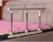 Bed Rail for Elderly,Foldable Guard Rails for Elderly & Seniors Adults Safety Bed Rail Assist Handle General Fall Protection Bed Side Handrail Stainless Steel Grip Bumper Bar (Yell