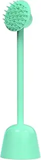 Pet Hair Remover Brush – Tickling Cat Grooming Brush With Rubber Bristles | Long Handle Lint Cleaner For Indoor Cats, Massage Tool For Shedding, Portable Brush With Detachable Base For Home
