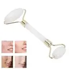 (White Jade）White Jade Roller Ergonomic Natural Facial Massager Roller AntiAging