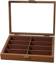 [OIIBWQ] 8 Slots Sunglasses Storage Box Sunglasses Case Elegant Gift Clear Lid Portable Shop Home Eyeglasses Eyewear Organizer Holder
