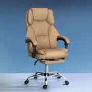 Artiss Executive Office Chair Computer Gaming Chairs Leather Footrest Espresso