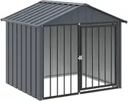 BECLOH Dog Kennel Outdoor, Large Outdoor Weatherproof Dog House with Lockable Latch, Portable Garden Pets Furniture, UV-Resistant, Durable, Heavy, Duty, 117x103x102 cm