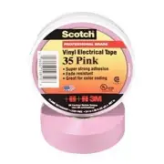3M Super 35 Pink Electrical Tape, 3/4'' X 66' (1 per pack)