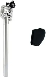 SR SUNTOUR SP12 NCX Suspension Seat Post with Protective Cover 27.2X400mm, Silver, VK2297