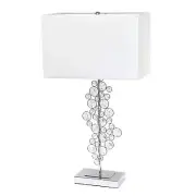 Lalia Home Lumiluxxe 26.25" Tall Contemporary Crystal and Chrome Table Lamp
