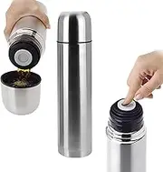 Thermal Flask, Insulated Flask, Stainless Steel, Double Wall Insulation, one-Click Closure, lid as a Cup (0.5 litres)