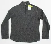 New ROBERT GRAHAM Quarter Zip COSMIC Pullover Men's MEDIUM M Charcoal Classic