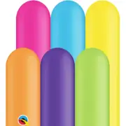 100pcs Qualatex Modelling Balloons 260Q Tropical Assortment