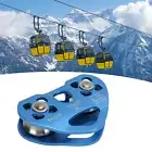 30kN/6700LBS Aluminum Zip Line Cable Trolley Fast Speed Climbing Pulley Roc HR