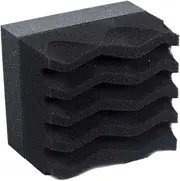 Tire Applicator | Car Cleaning Sponge,Wave Design Brush Ergonomic Handle Reusable Absorbent Wax Pad for Auto Paint Decontamination Wheel Coating