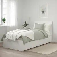 在飛比找蝦皮購物優惠-北歐風格經典IKEA宜家MALM單人床框床架+luröy板條