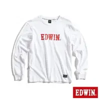 在飛比找樂天市場購物網優惠-EDWIN EDGE 光能雜訊LOGO印花長袖T恤-男款 白