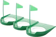Golf Training Aid Cup Set 3pcs Putting Cup for Golf Practice with Flag
