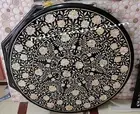 3' black Marble paua shell Dining Coffee Center Table Top inlay round decor room