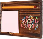 Thank You Social Worker Gift, Social Worker Puzzle Design, Inspirational Office Decor, Perfect for Social Workers, Birthday, Retirement New Job Appreciation, Self-Stick Note Pad Holder XBT24