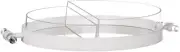 (D) Judaica Lucite Oval 2-Piece Dish Clear For Salads, Bakery, Snacks