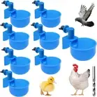 YELINTIAN 8 Pack Automatic Chicken Waterer Cups, DIY Chicken Waterer Poultry ...