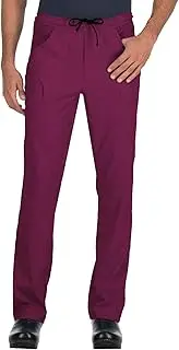 [koi] Lite Men's Endurance Straight Leg Drawstring Scrub Pant X-Large Short Wine