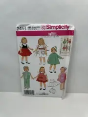 Simplicity 2454 Doll 16" -18" Clothes Dress Pajamas Pattern *Uncut*