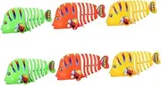 COSMEVIVI 6pcs Swinging Fish for Bathtub Fun Wind Up Cartoon Fish Mixed Colors Engaging Clockwork Bath for Encourages Imagination Motor Skills