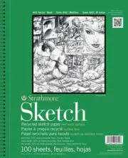 Strathmore Recycled Sketch Paper Pad Wire Bound 3.5"X5"-60lb, 100 Sheet - 3 Pack