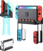 Wall Mount for Nintendo Switch & OLED with| 5 Game Holders | 4 Joy Con Brackets