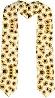 [SKKNT] Sunflower Print Graduation Shawl Stole For Academic Commencements Honor Sash Congratulations Gift