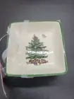 Spode Christmas Tree Set 4 Square Tidbit Plates bowl 5.5" Holiday Tableware