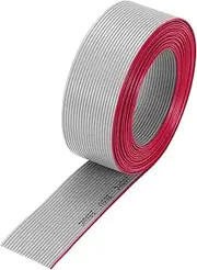 uxcell 28AWG IDC Wire Flat Ribbon Cable 3 m/9.8ft Length 1.27mm Pitch 20 Pin Gray for JTAG/ISP Connecting