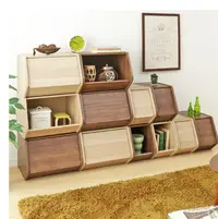 在飛比找樂天市場購物網優惠-愛麗思IRIS 帶蓋環保木質收納櫃組合櫃簡易書櫃置物櫃