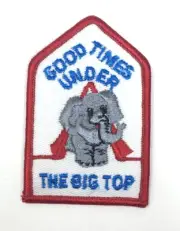 PATCH GSA Girl Scouts Good Times Under the Big Top Elephant Circus Red White