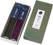 Asayu Japan Low Smoke Incense Sticks Floral Scent Set (Jasmine and Rose), Made in Japan 40gr Quality Variety Pack for Relaxation