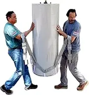 HeaterHammock CARRYING STRAP - for Cylinder Shapes Helps Move Water Heaters/Tanks, Wine/Whiskey Barrels & 55 Gal Drums Heavy-duty Sling, 2-Person Tool, Ideal for Plumbers & DIYers