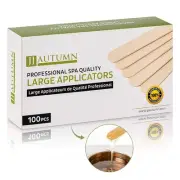 Wooden Wax Sticks for Hair Removal 100 Pcs Large Wood Popsicle Sticks for Wax...