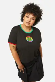 Curve Rainbow Frog Tee
