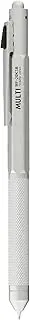 Ohto MF-20K3B Multi-Pen Hexagon Barrel Knurled Grip 3 Points Matte Silver