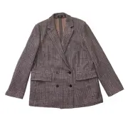 NWT Theory Piazza Jacket in Walden Tweed Double Breasted Jacquard Blazer 10