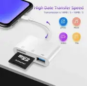 USB Type-C 3-in-1 Hub Converter Adapter SD/TF Card Reader For MacBook Pro Tablet