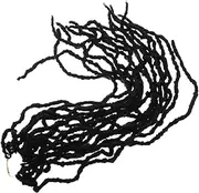 BAZEITFLOW Dreadlocks Wig Crochet Hair Extension Crochet Hair Braid Braids Wigs Crochet Braids Hair Faux Wig Men Hair Dreads Gradient Braided Hair Women Braid High Temperature Wire Black
