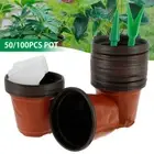 Garden Nursery Pots Reusable Plastic Flower Succulent Seedlings Starting malph