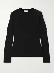[Jil Sander] Jil Sander - Set Of Three Cotton-jersey Tops - Black - x small x small Black