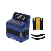 22 Key Diatonic Accordion 8 Bass Professional Button Accordion Instrument for...
